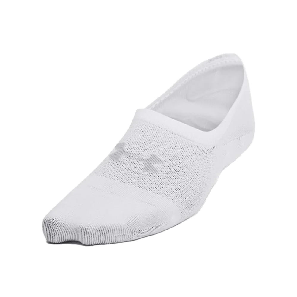 UA Women's Breathe Lite 6-Pack Liner Socks White Color.