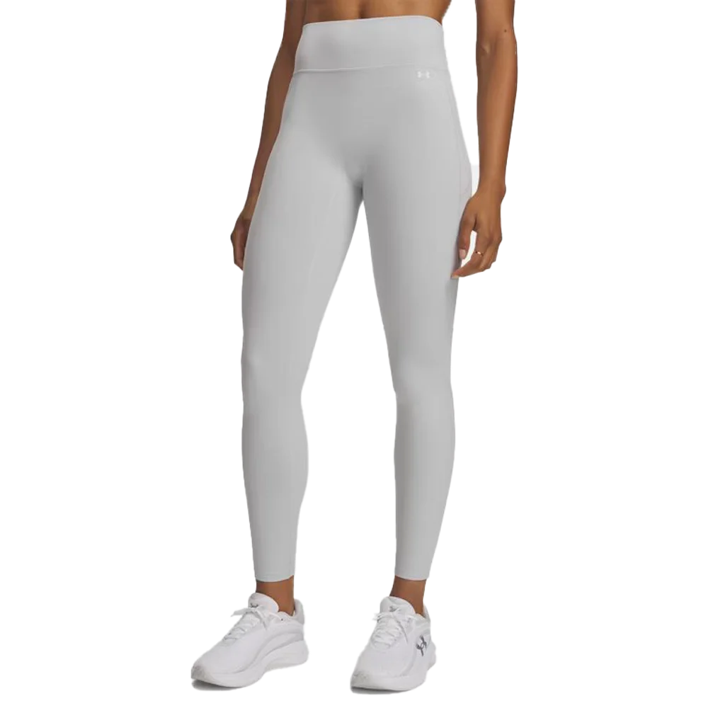 UA Women's Motion Ankle Leggings gray color.