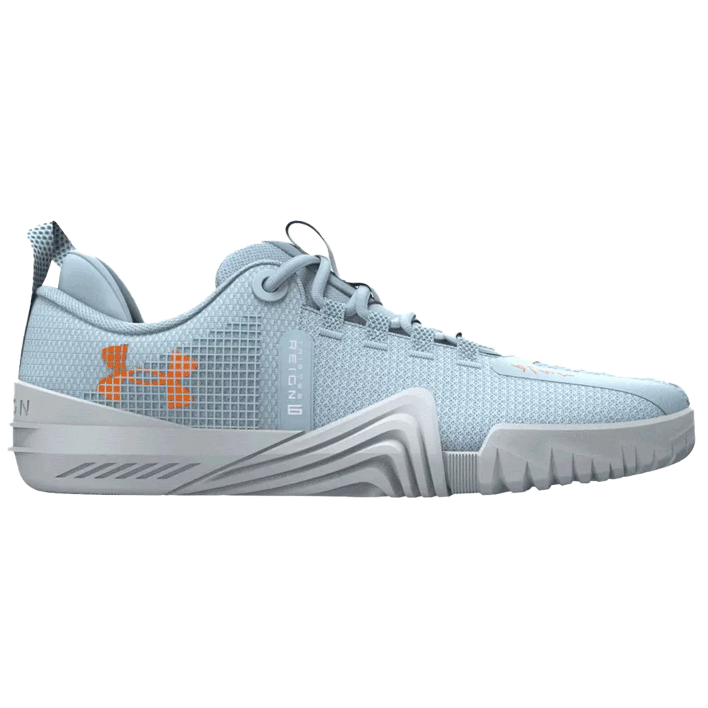 UA Women's Reign 6 Training Shoes Grey/White Color Right View