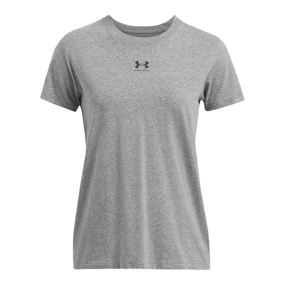 UA Women's Rival Core Short Sleeve gray color