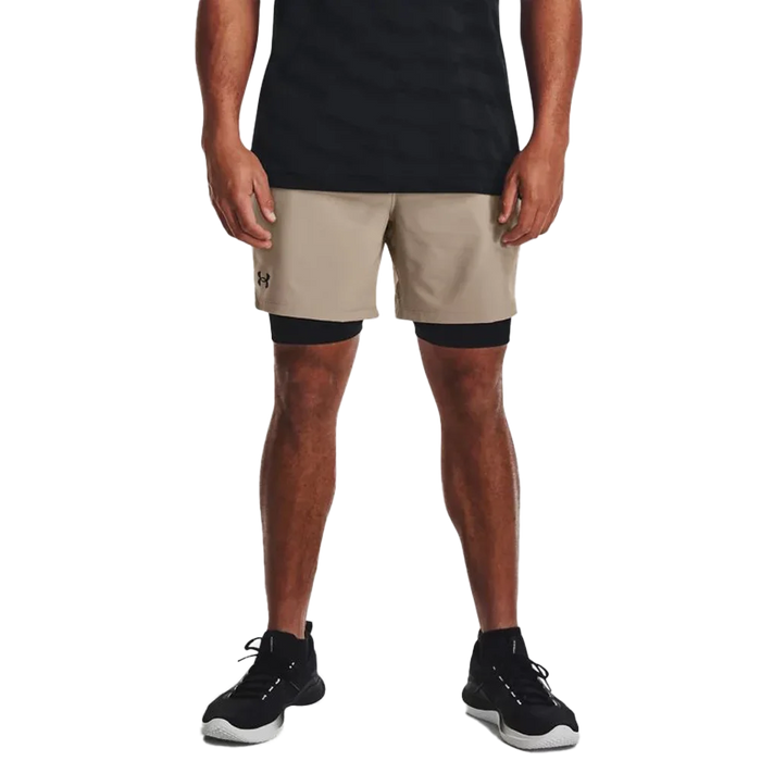 Under Armour Men's Vanish Woven 2-in-1 Shorts Khaki Color