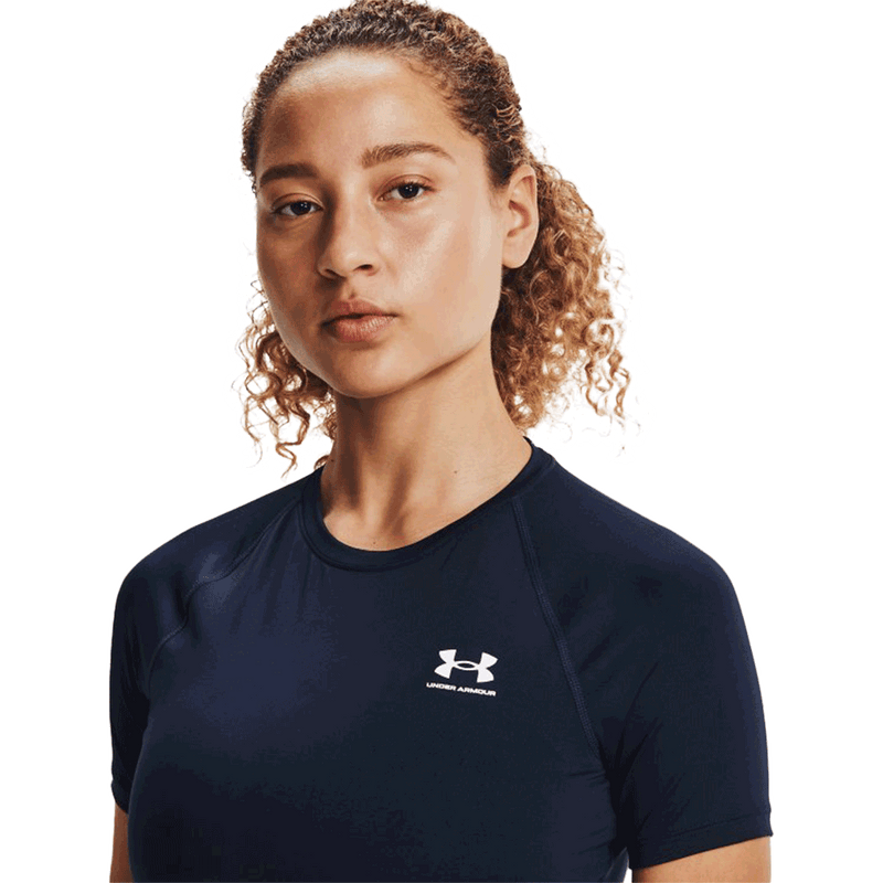 Camiseta de manga corta de compresión UA HeatGear® Armour para mujer 