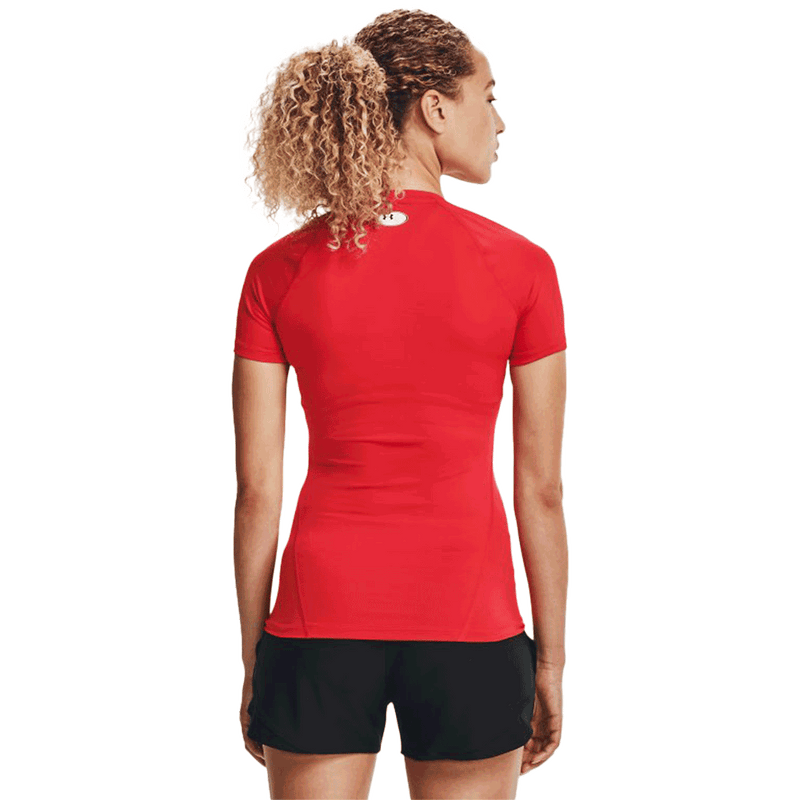 Camiseta de manga corta de compresión UA HeatGear® Armour para mujer 