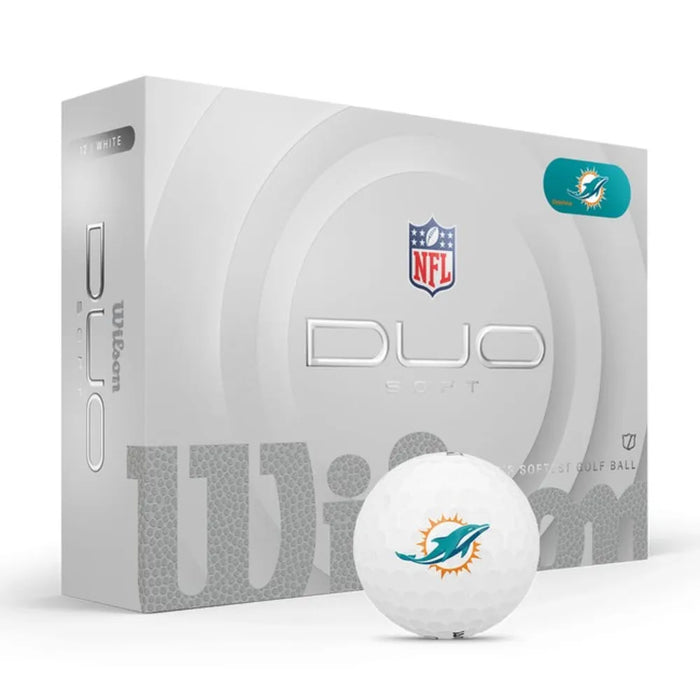 WILSON 2025 Duo Soft Golf Balls NFL Miami Dolphins