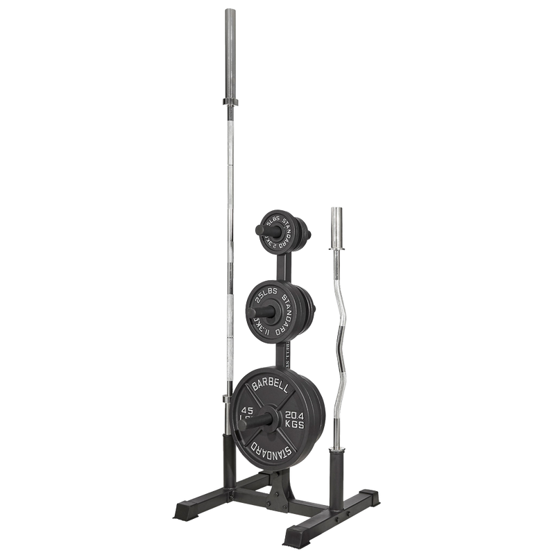 Árbol para discos de pesas y almacenamiento de barras