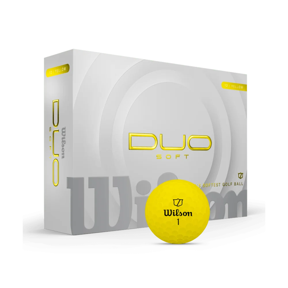 Wilson Duo Soft Golf Ball 12-Ball Yellow color