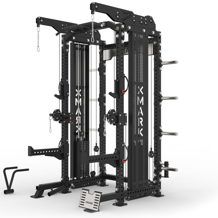 Máquina de entrenamiento funcional comercial de medio rack, con dos pilas de 220 libras.