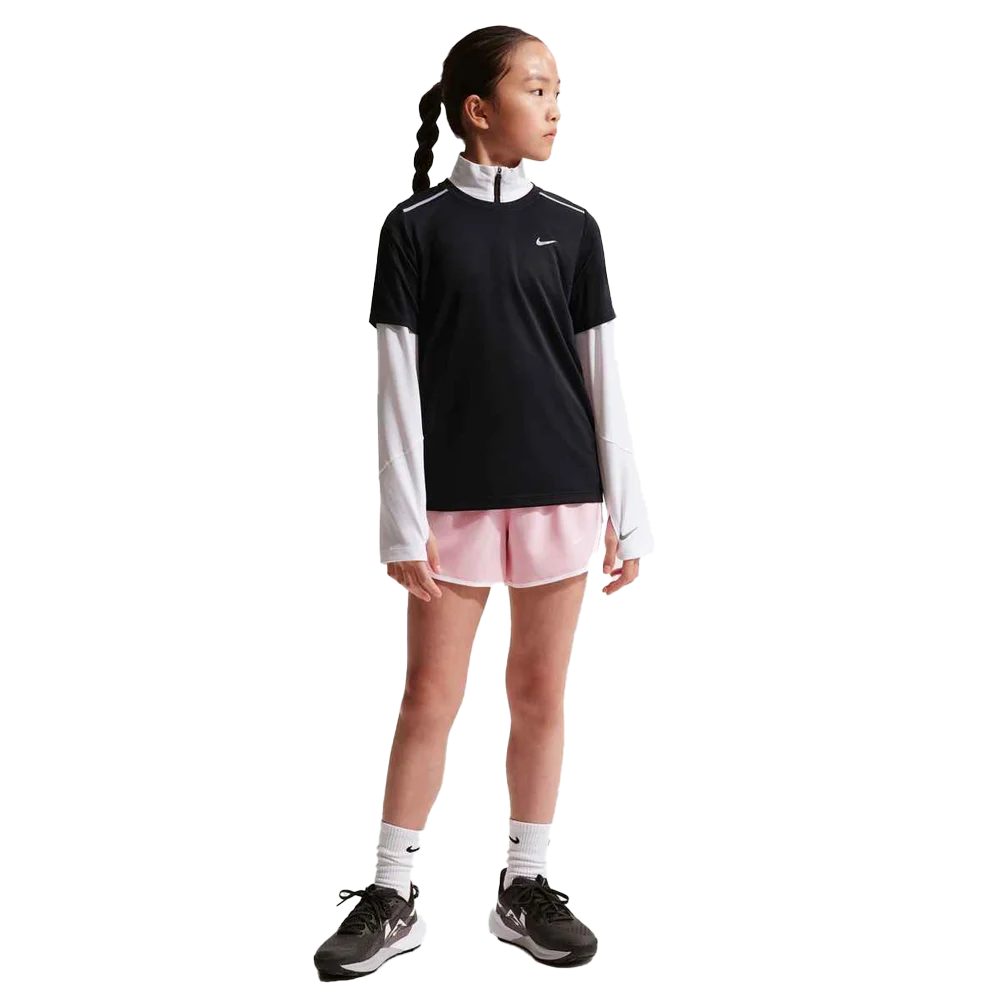 aNike Kids Miler Older Dri-FIT Short-Sleeve Top Black Color
