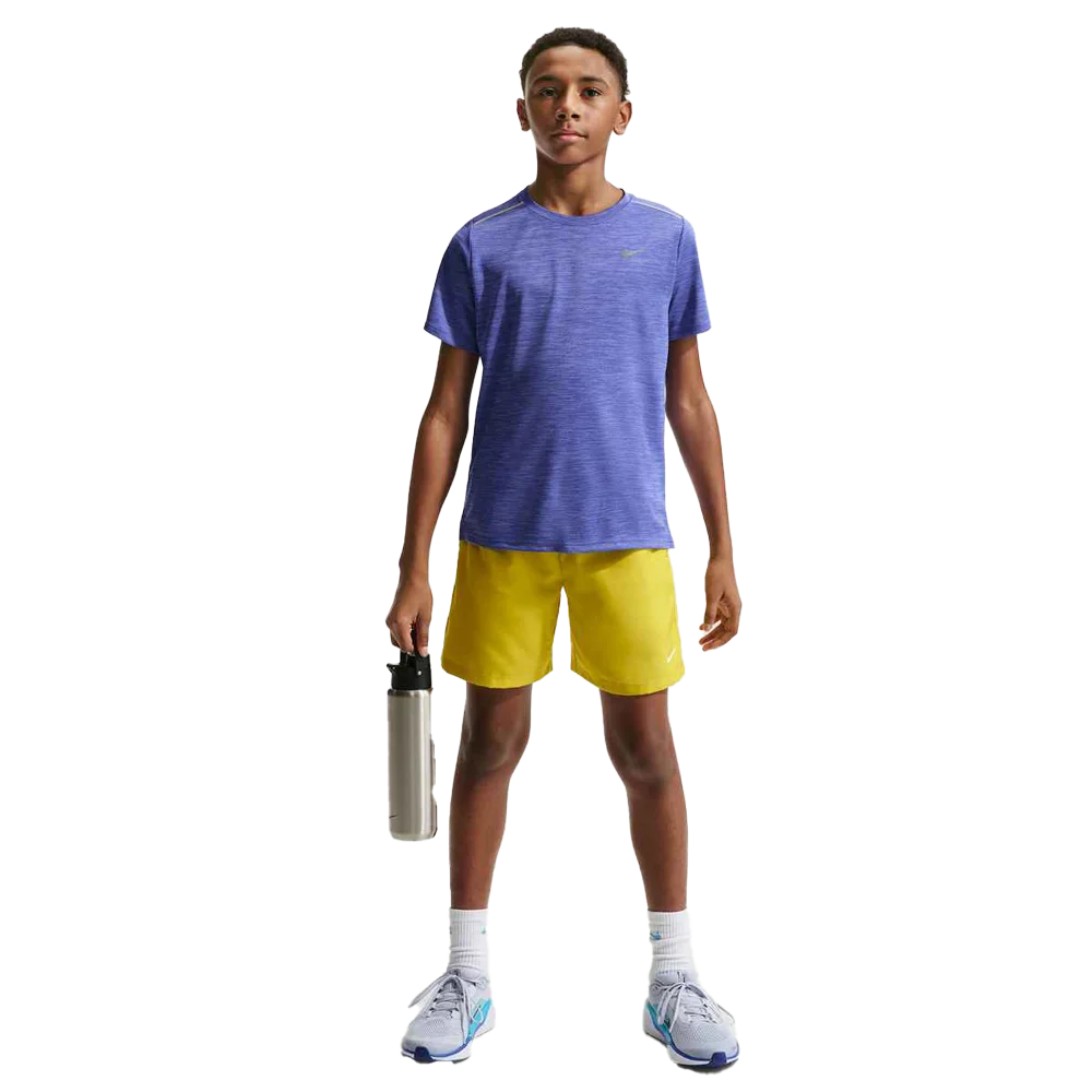 aNike Kids Miler Older Dri-FIT Short-Sleeve Top Blue Color
