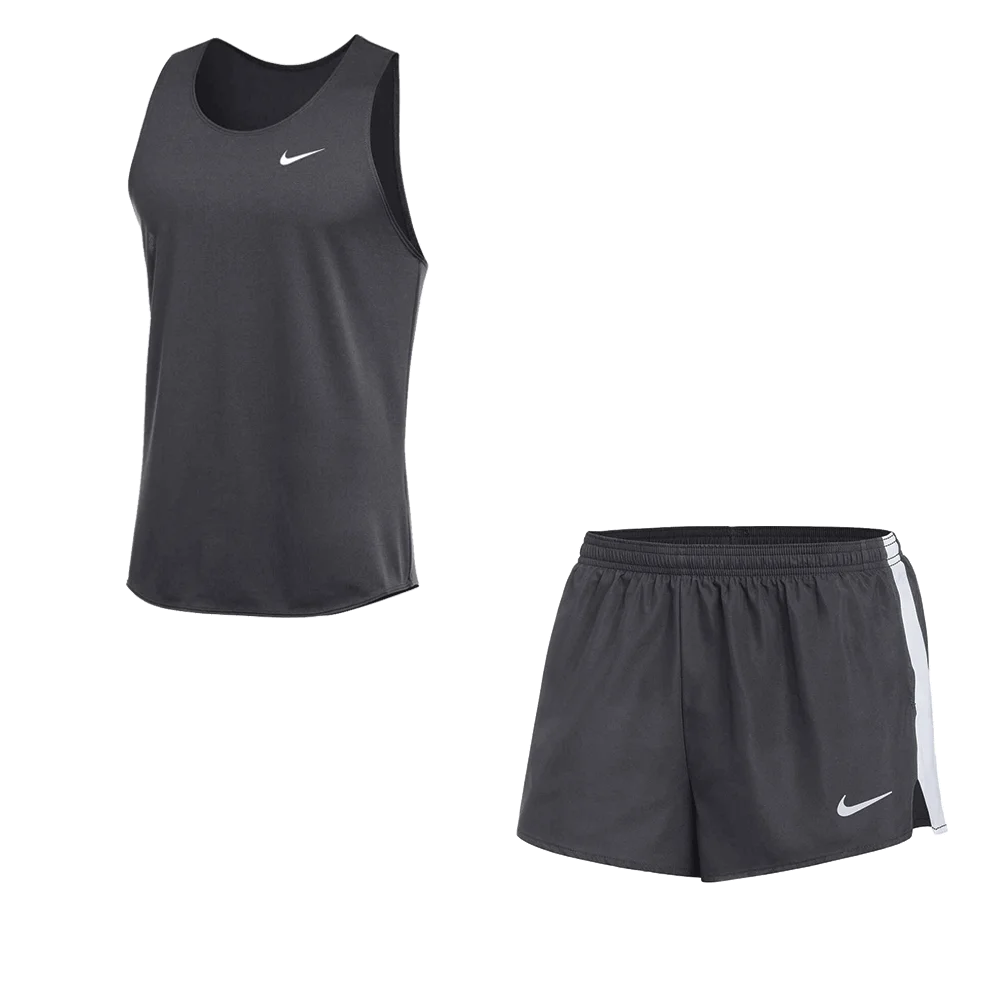 Nike Men's Dri-Fit Stock Fast Set - Singlet and 2IN Short gray color