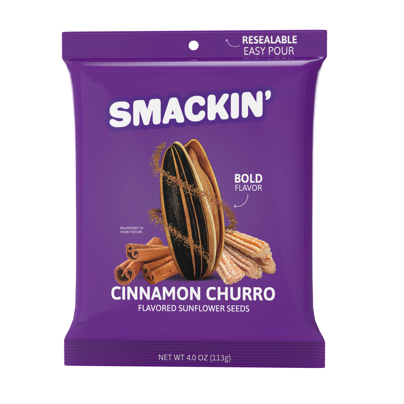 Smackin' Jumbo Roasted Sunflower Seeds 4 oz Pack
