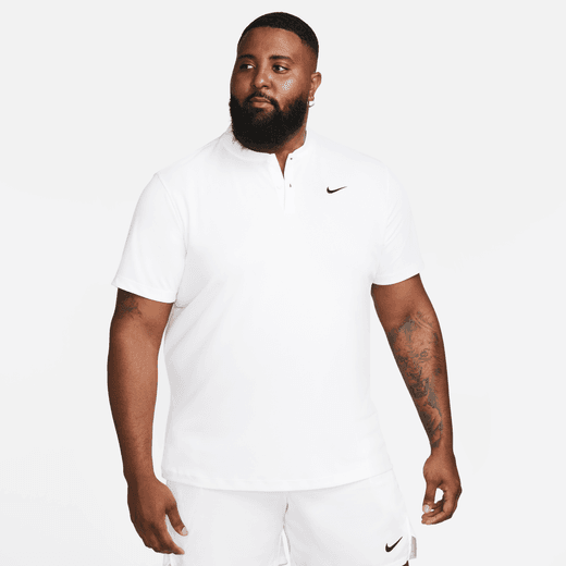 White nike top polo shirt mens