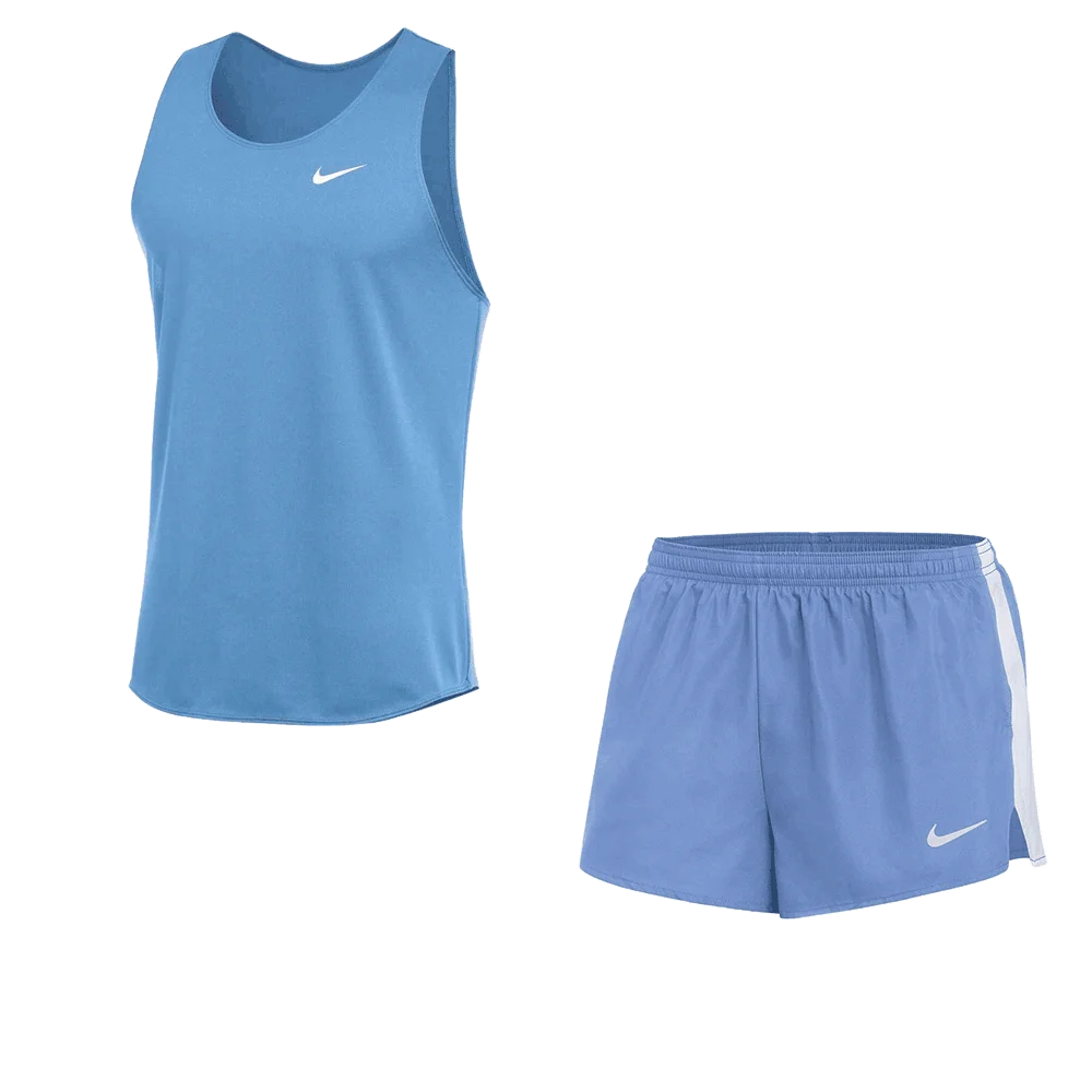 Nike Men's Dri-Fit Stock Fast Set - Singlet and 2IN Short blue  color