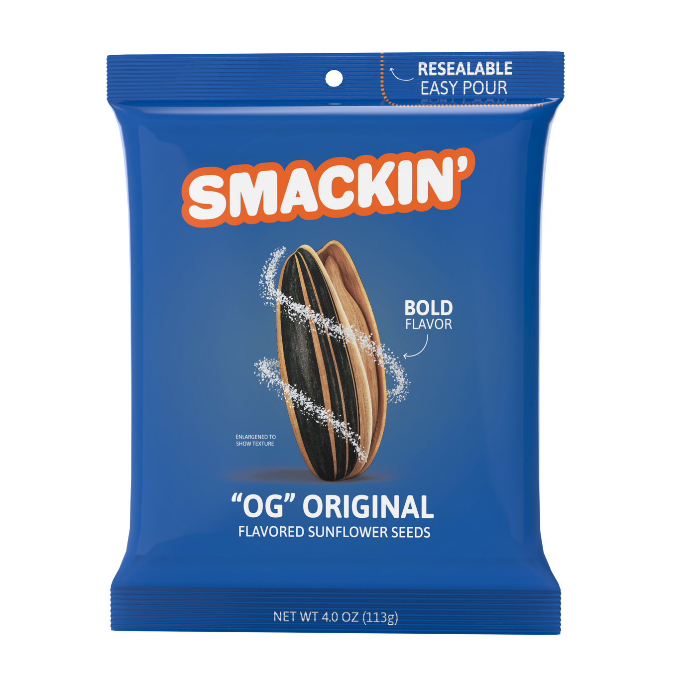 Smackin' Jumbo Roasted Sunflower Seeds 4 oz Pack