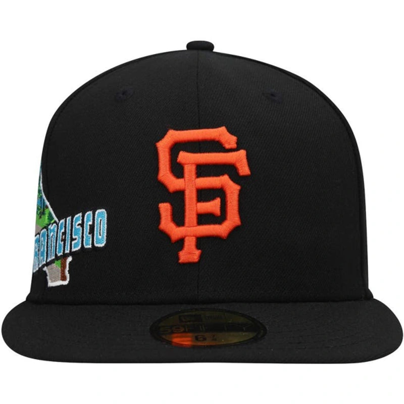 New Era Men's San Francisco Giants New Era Black Stateview 59Fifty Fitted Hat