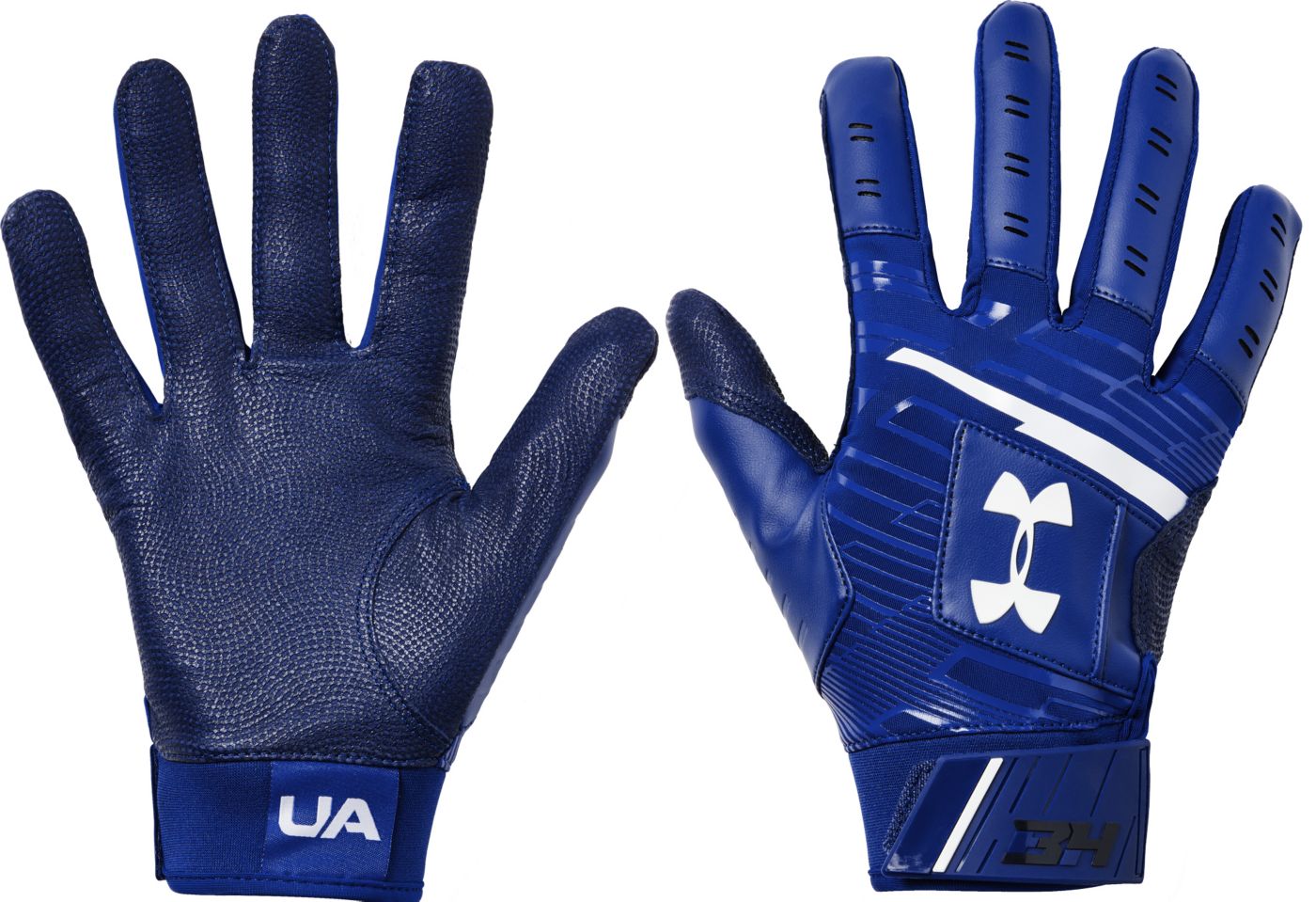 Under Armour Blue Youth Harper Hustle Batting Gloves | Midway Sports.