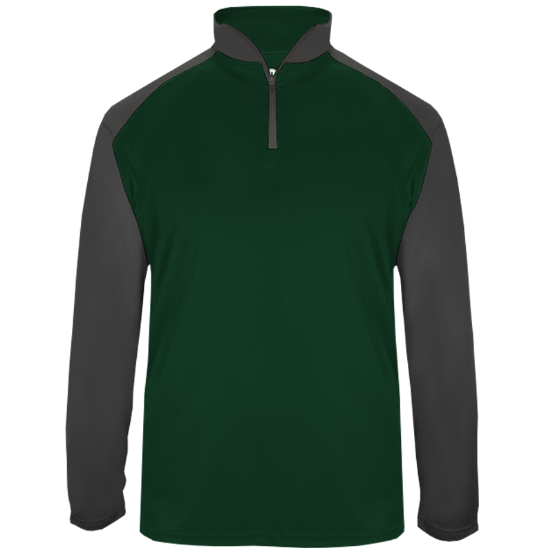 Badger Ultimate Softlock Colorblock1/4 Zip Pullover | Midway Sports.