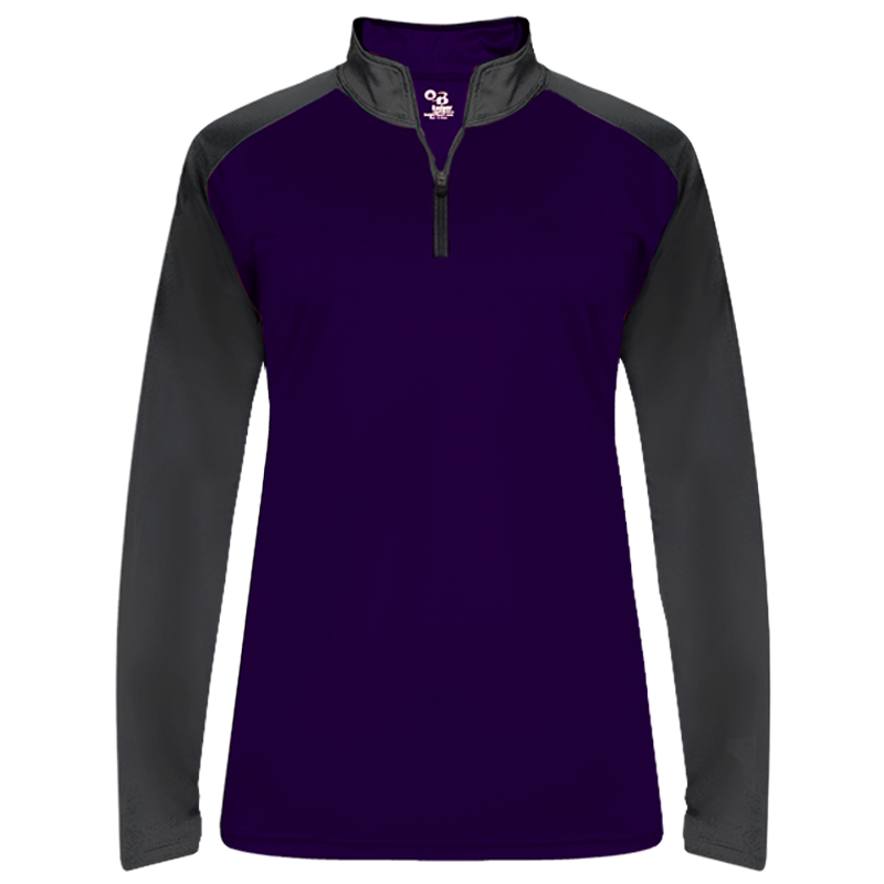Badger Women's Ultimate Softlock Colorblock1/4 Zip Pullover | Midway Sports.