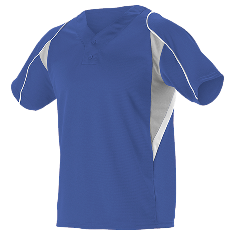 Alleson 2-Button Henley Baseball Jersey | Midway Sports.