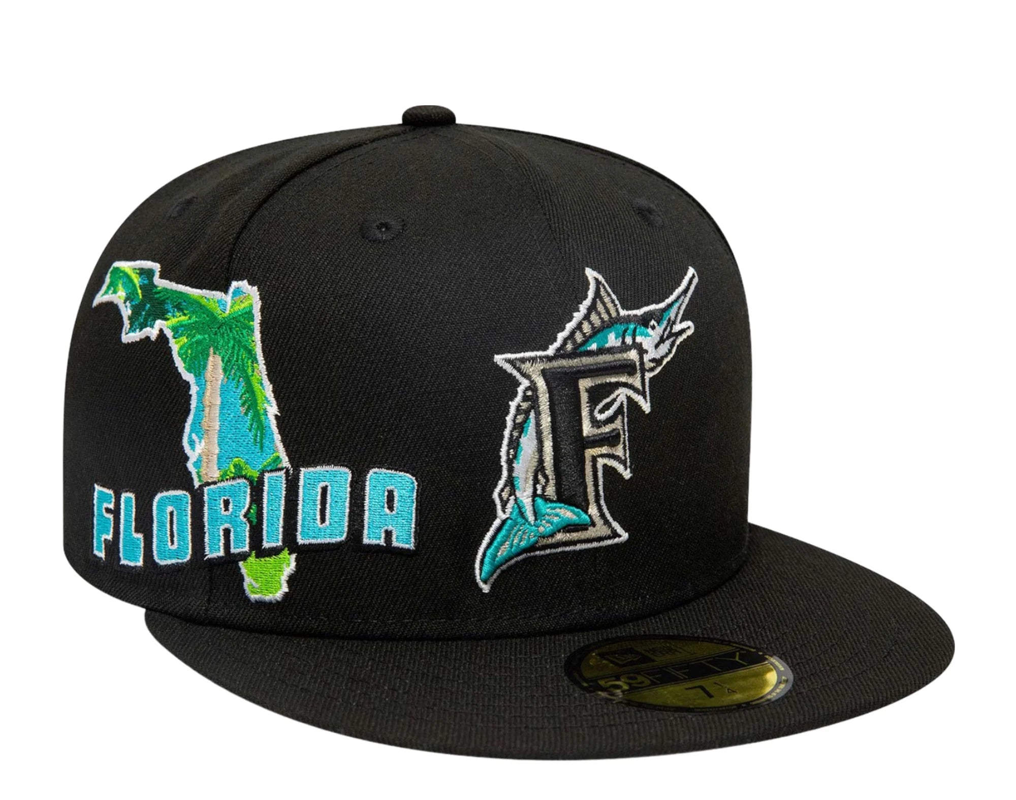 Florida marlins hot fitted hat size 7