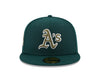 Gorra ajustada New Era Oakland Athletics 40th Anniversary Spring Training Botanical 59FIFTY