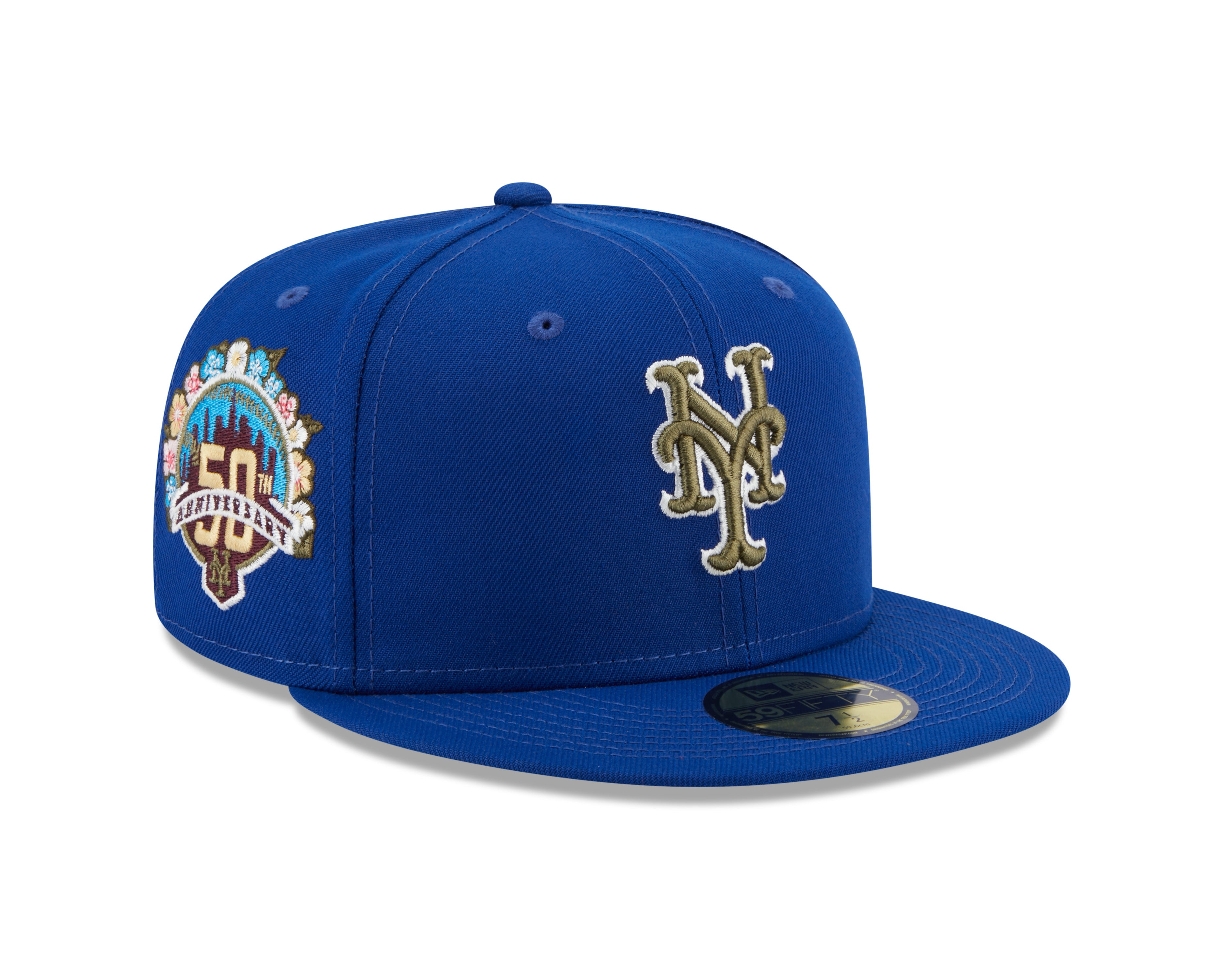 New York Mets New Era Royal 50th Anniversary Spring Training Botanical 59FIFTY Fitted Hat