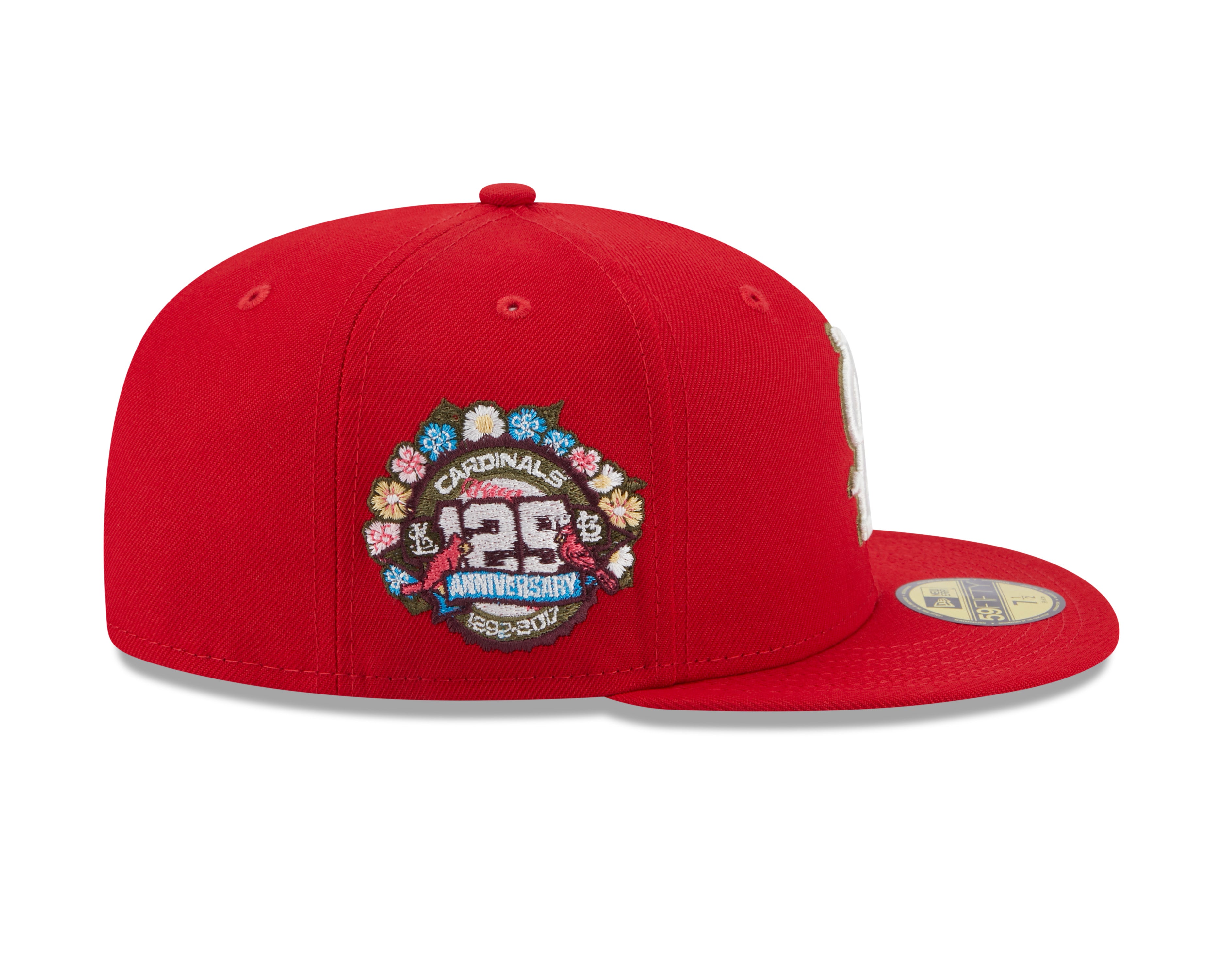 New Era St. Louis Cardinals New Era Red 25th Anniversary Spring Training Botanical 59FIFTY Fitted Hat