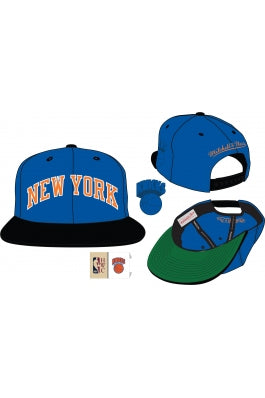 New York Knicks Mitchell & Ness Current Logo Wool 2-Tone Snapback Adjustable Hat | Midway Sports.