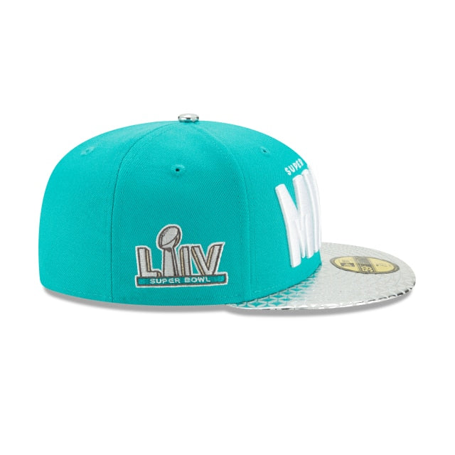 Super Bowl LIV Silver Metallic Visor 59Fifty Fitted | Midway Sports.