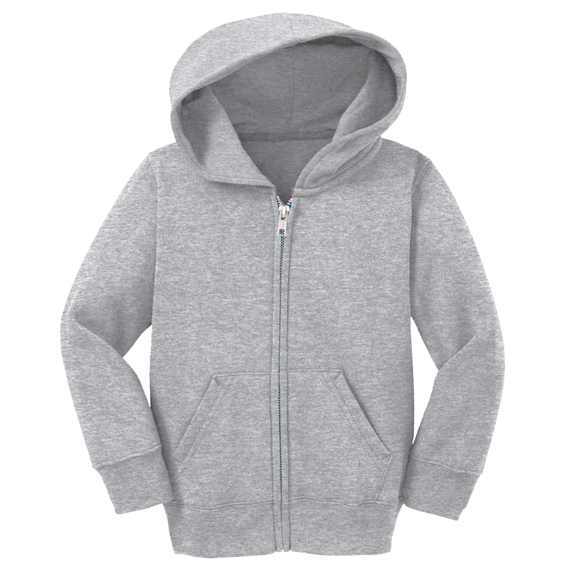 Port & Company® Toddler Core Fleece Full-Zip Hooded Sweatshirt | Midway Sports.