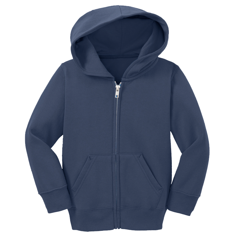 Port & Company® Toddler Core Fleece Full-Zip Hooded Sweatshirt | Midway Sports.