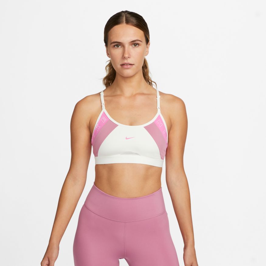 Sujetador deportivo Nike Indy de dos piezas con almohadilla y logotipo para mujer