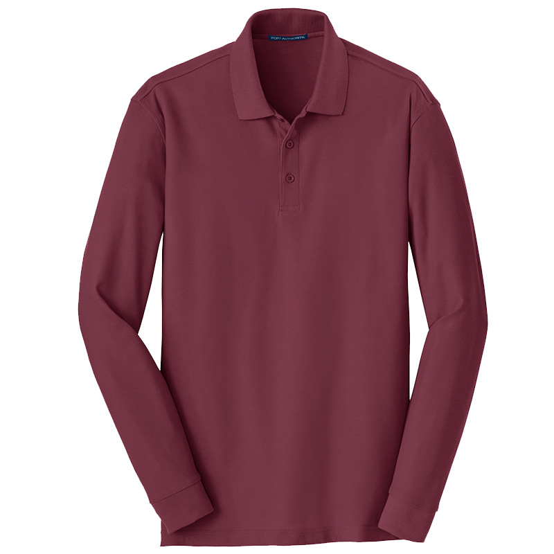 Port Authority Men s Long Sleeve Core Classic Pique Polo