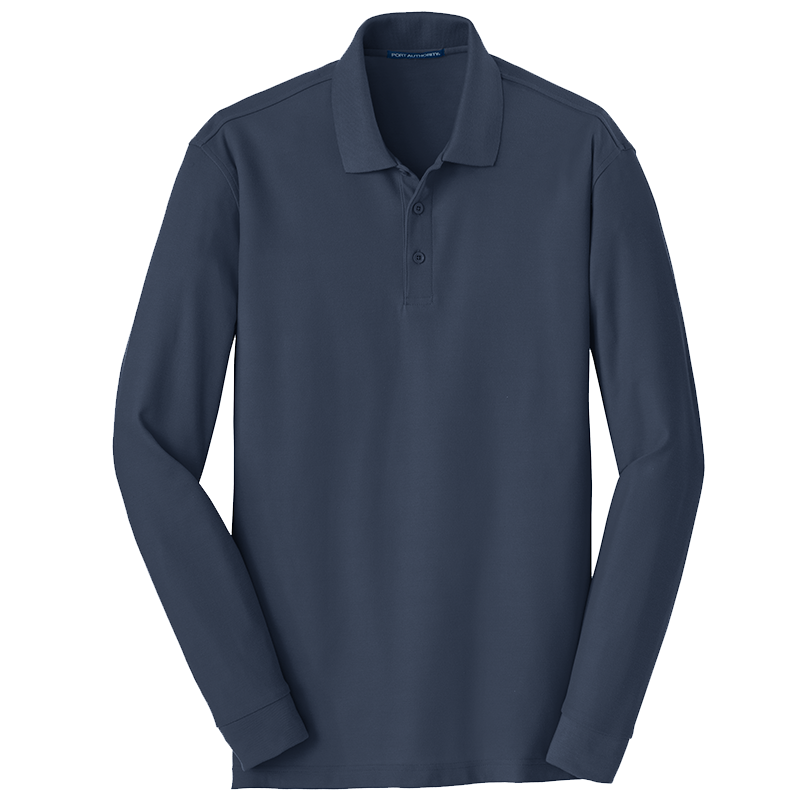 Port Authority Men s Long Sleeve Core Classic Pique Polo