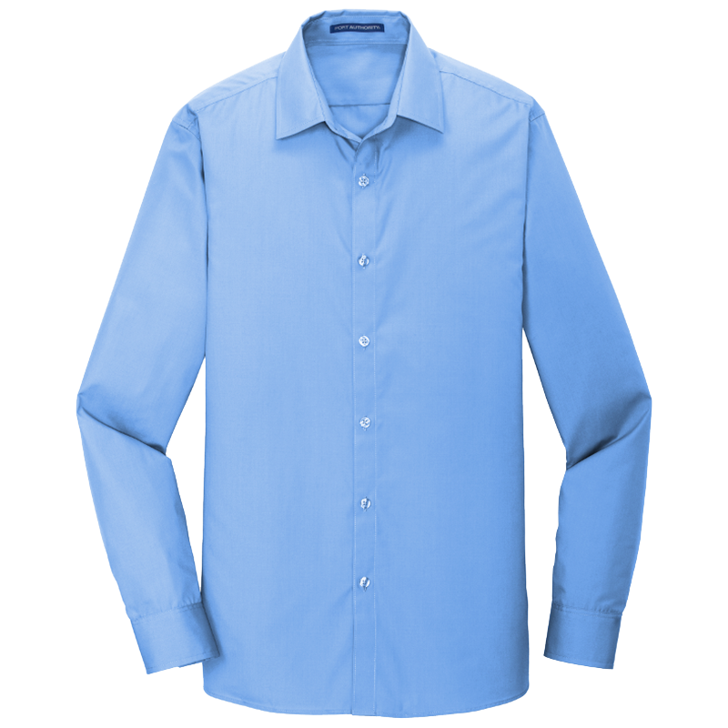 Port Authority ® Slim Fit Long Sleeve Carefree Poplin Shirt | Midway Sports.