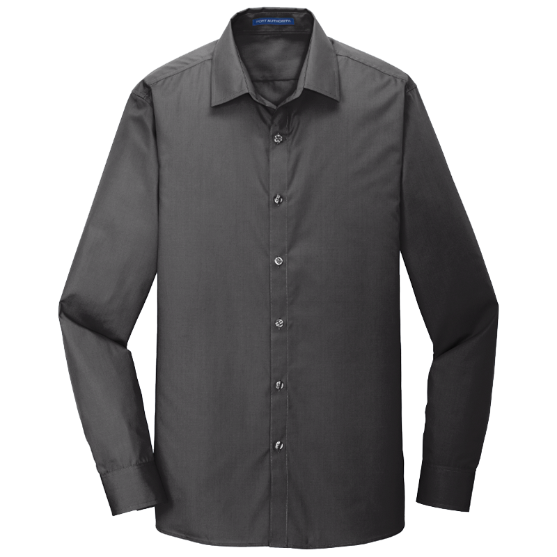 Port Authority ® Slim Fit Long Sleeve Carefree Poplin Shirt | Midway Sports.