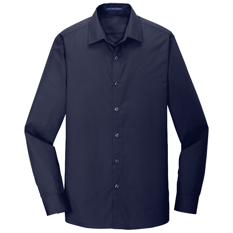 Port Authority ® Slim Fit Long Sleeve Carefree Poplin Shirt | Midway Sports.