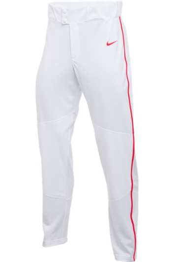 Nike white baseball pants with red piping sales