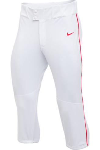 Nike baseball pants discount white with navy piping