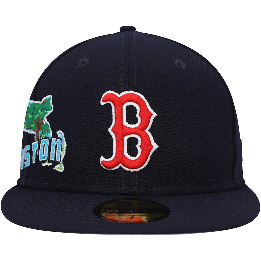 New Era Men s Boston Red Sox Navy Stateview 59Fifty Fitted Hat new-era-men-s-boston-red-sox-navy-stateview-59fifty-fitted-hat