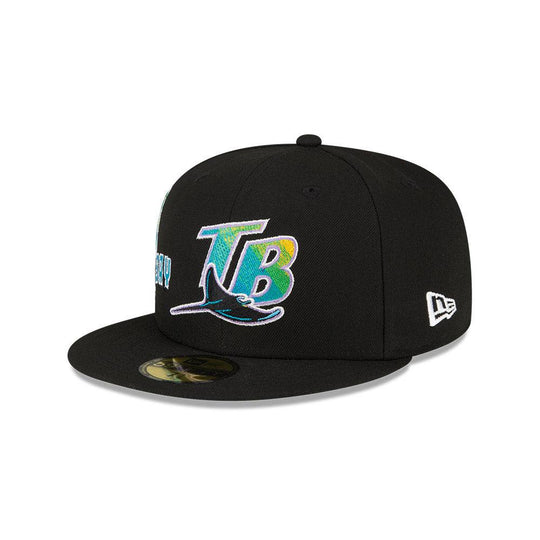 New Era Tampa Bay Rays New Era Black Stateview 59Fifty Fitted Hat